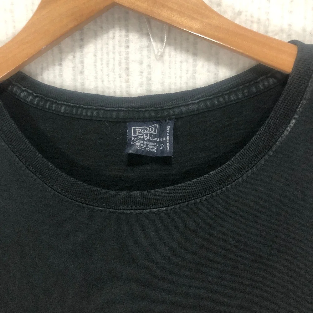 Polo Ralph Lauren Mens Black Cotton Short Sleeve Pony Logo T-Shirt Large